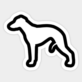 White Whippet Silhouette Sticker